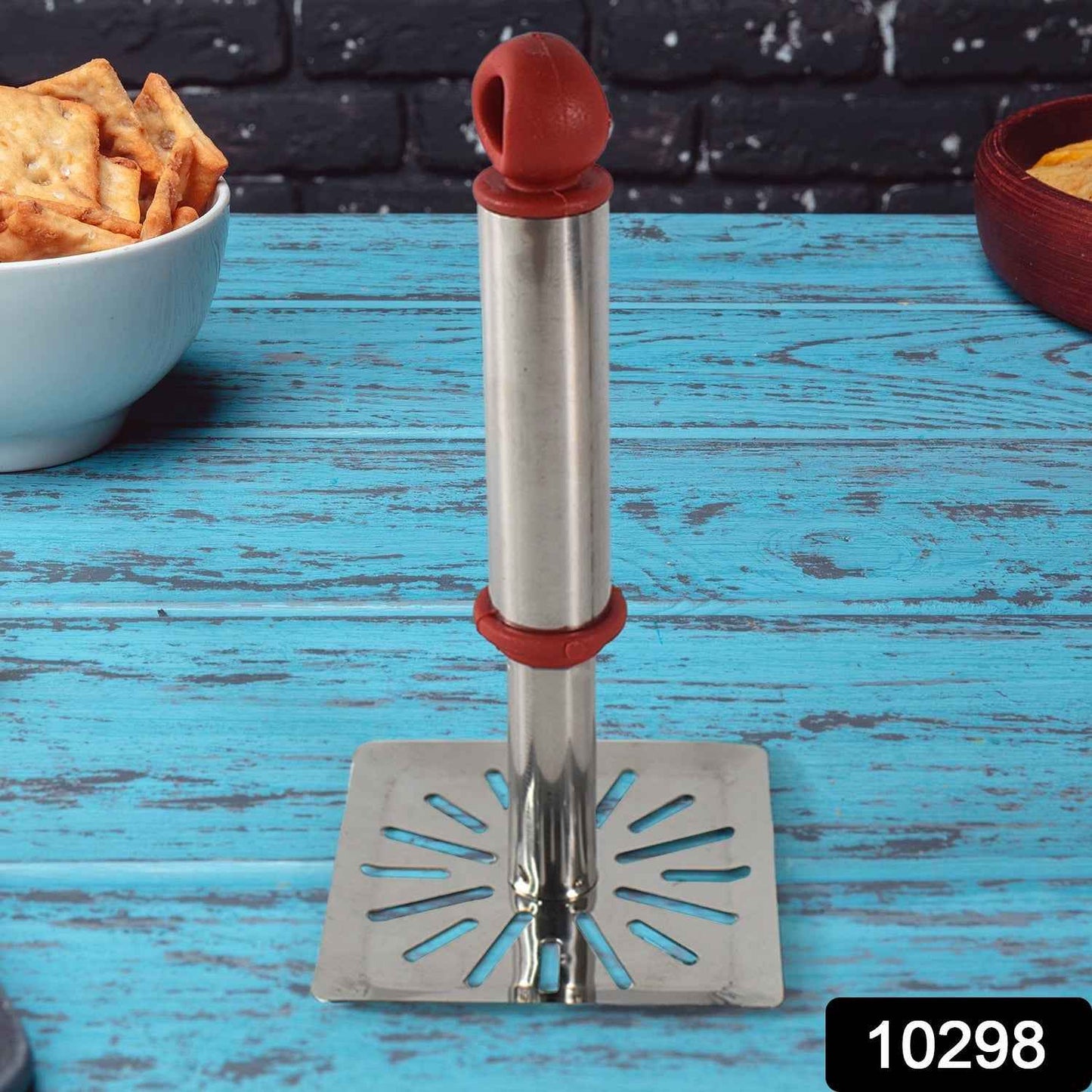 Stainless Steel PAV BHAJI/Potato Smasher with Hard Handle (1 Pc)