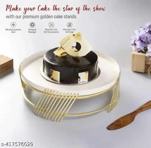 Kraphy Metal Cupcake Stand White and Gold Multipurpose Serving Stand Perfect for Weeding, Parties and Special Occasion(White) 