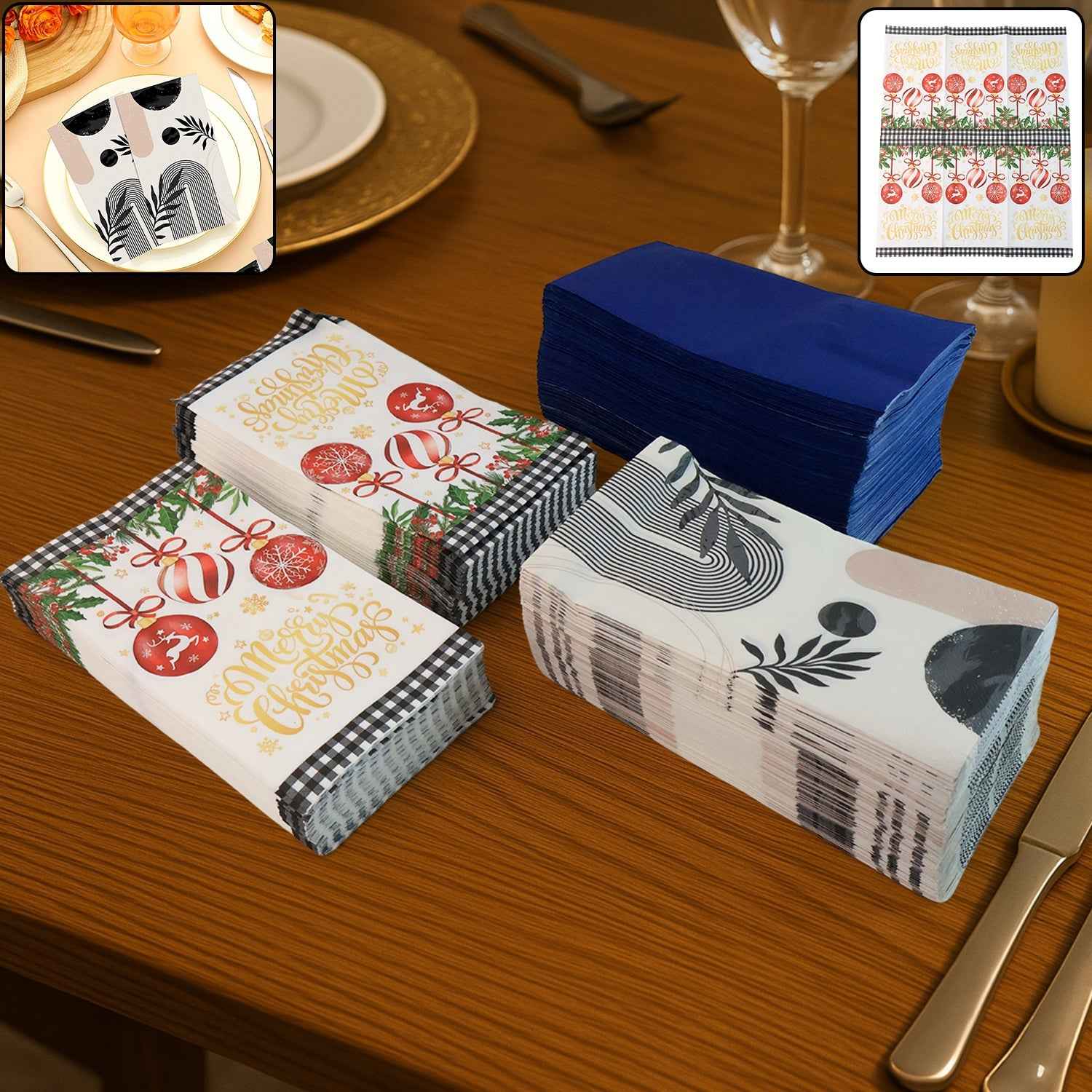 Premium Disposable Paper Napkins Approx 100 Pcs
