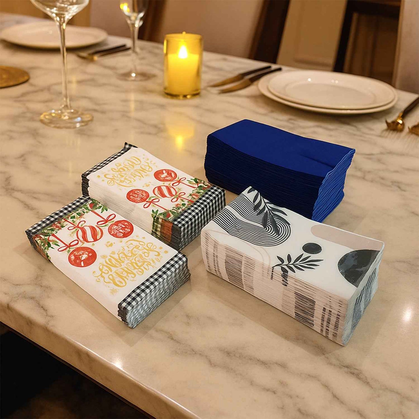 Premium Disposable Paper Napkins Approx 100 Pcs