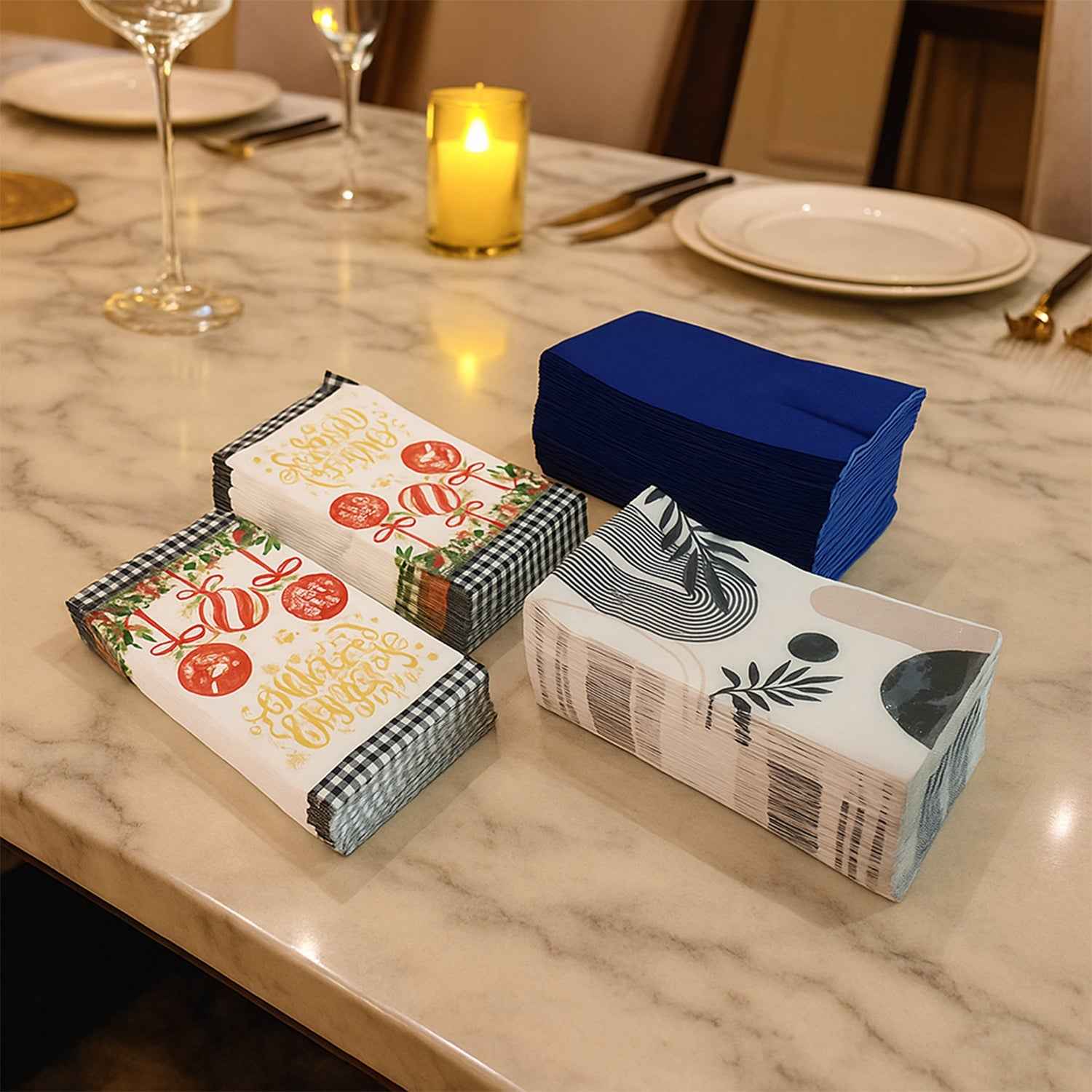 Premium Disposable Paper Napkins Approx 100 Pcs