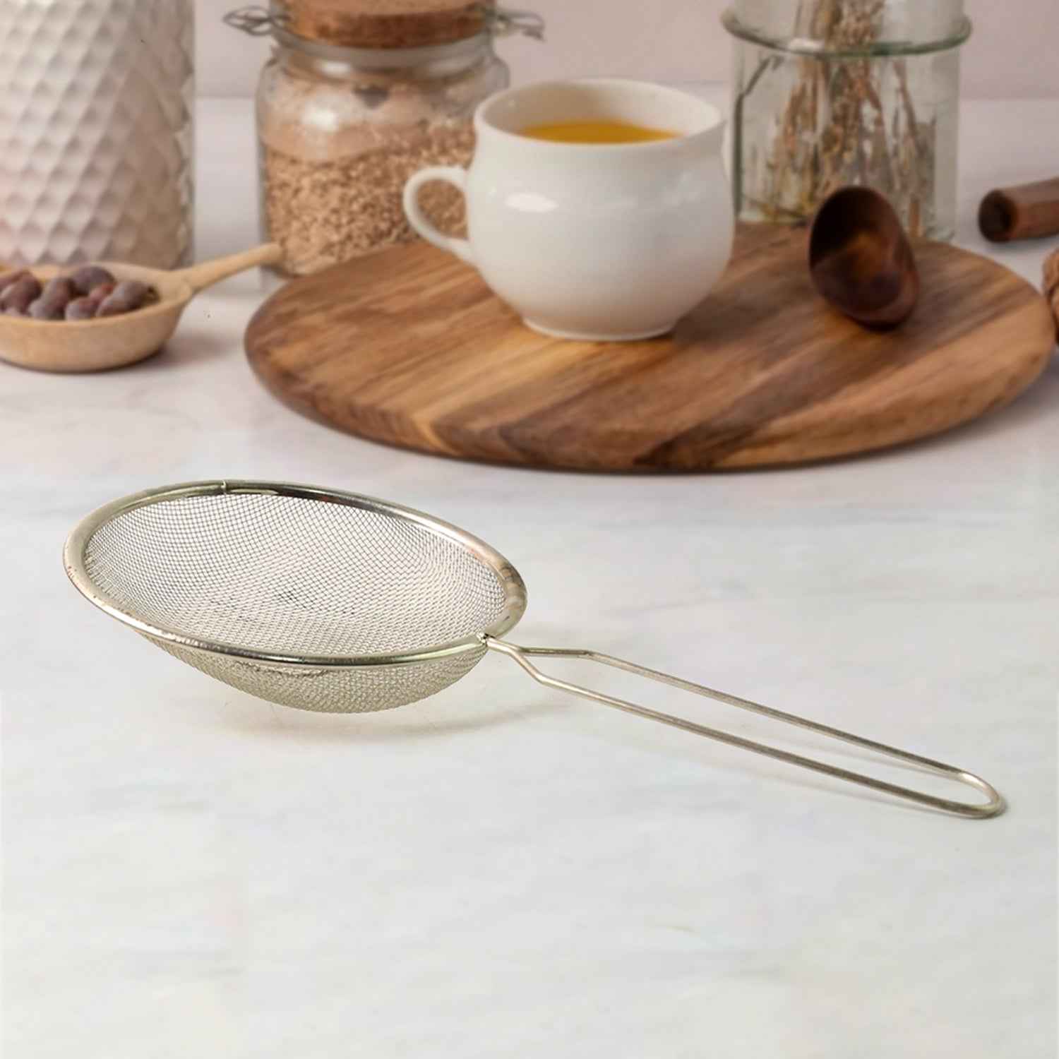 Stainless Steel Fine Mesh Tea & Coffee Strainer (1 Pc)
