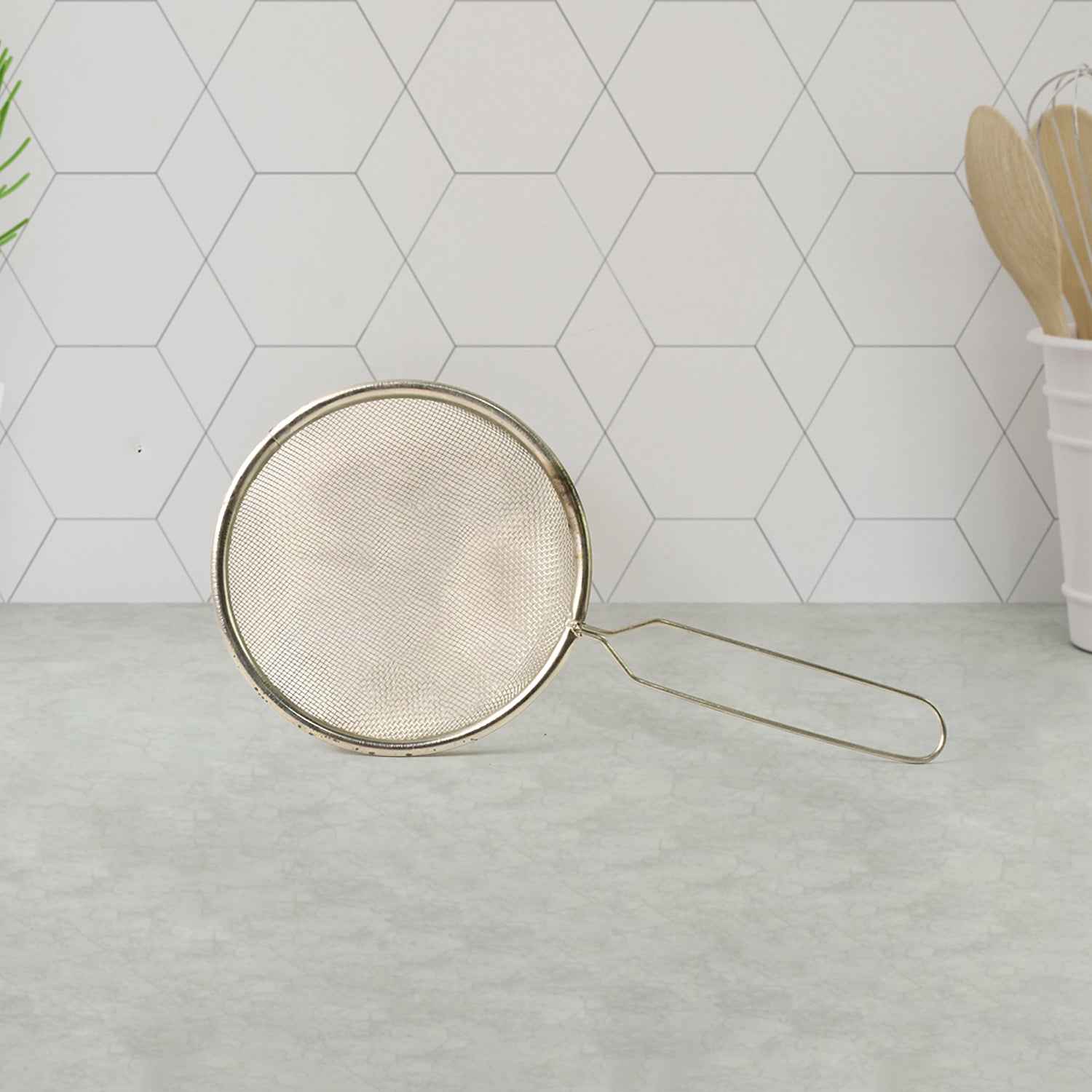 Stainless Steel Fine Mesh Tea & Coffee Strainer (1 Pc)